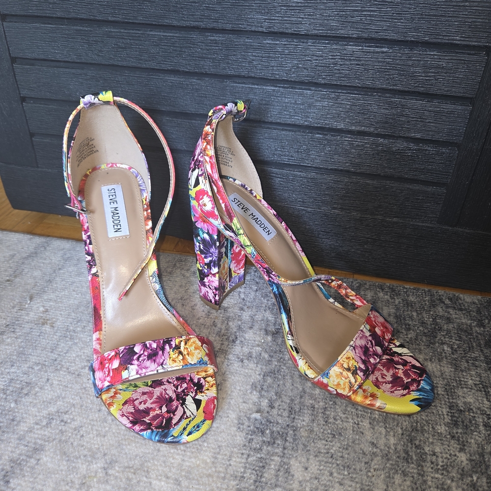 Steve Madden Multicolor Floral Heels